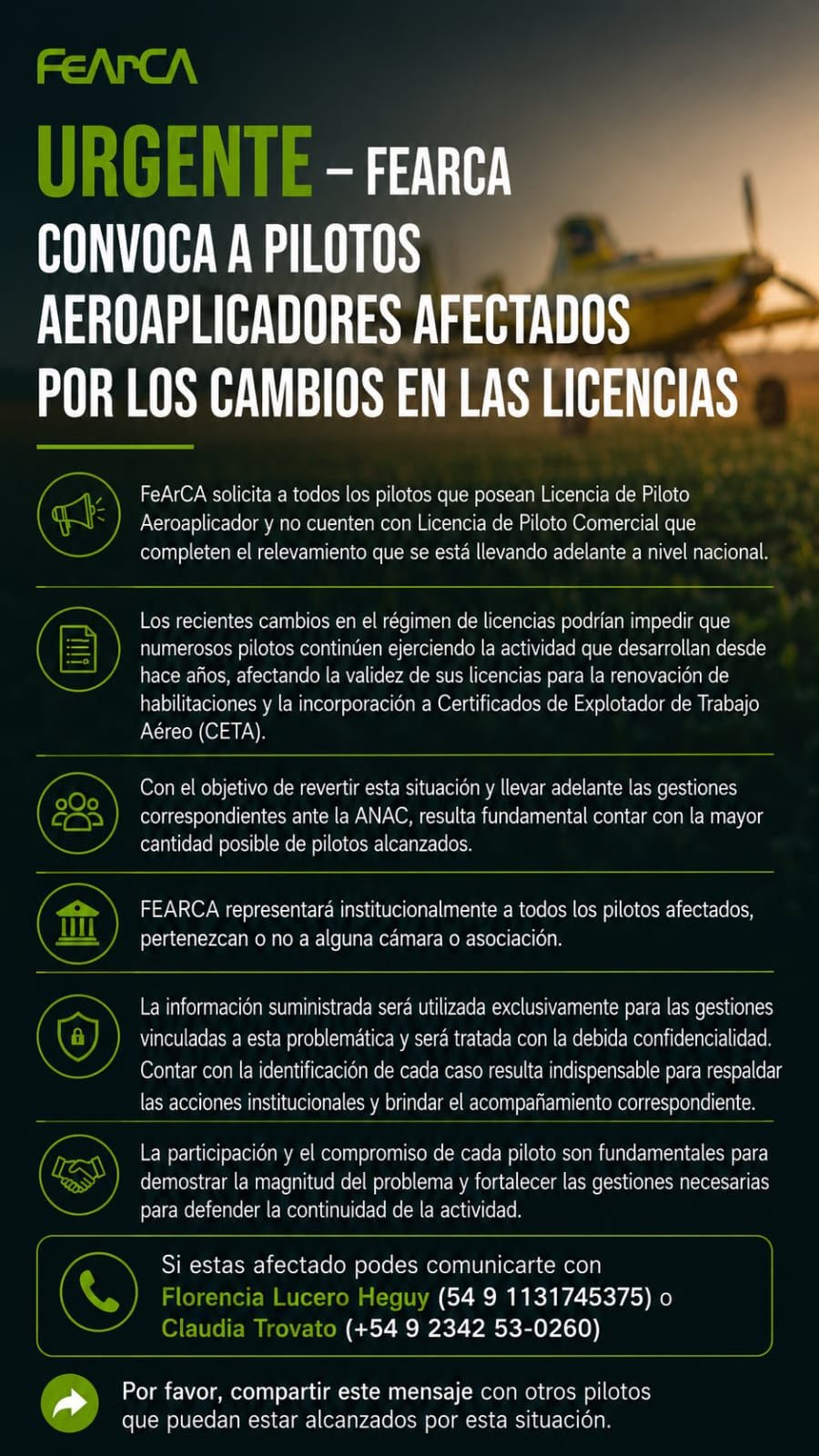 FEARCA AVISO URGENTE